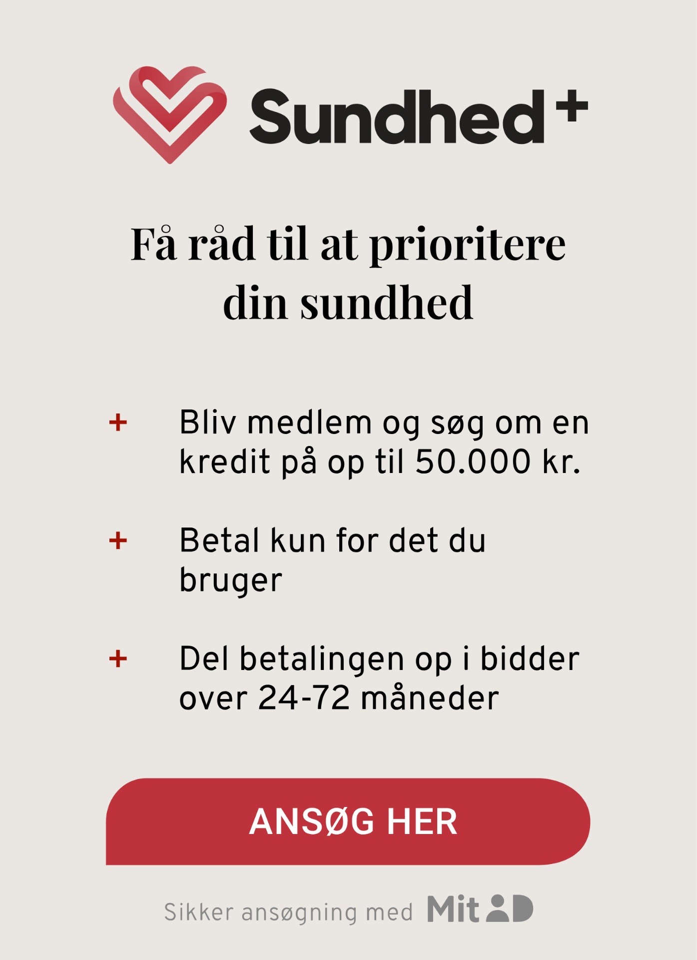 Sundhed+ finansiering - ansøg her
